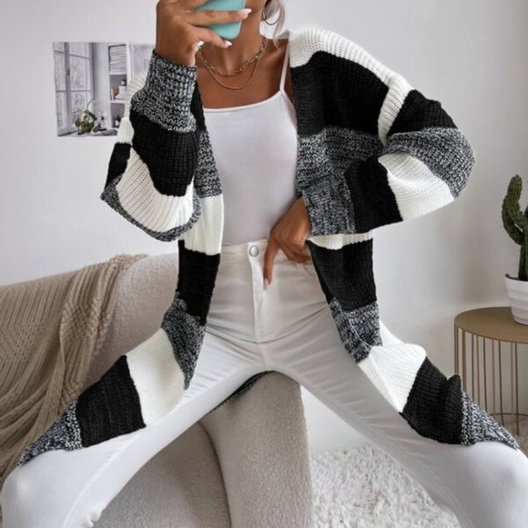 casual and comfy STRIPED CARDIGAN - Picture 5 of 7